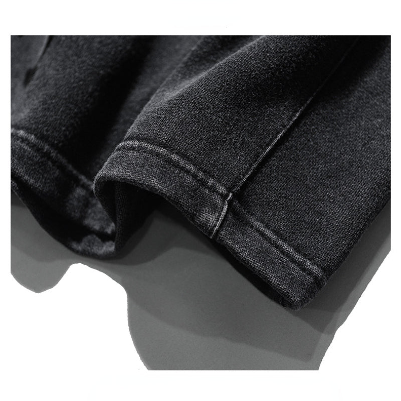 Black Retro Streetwear Shorts