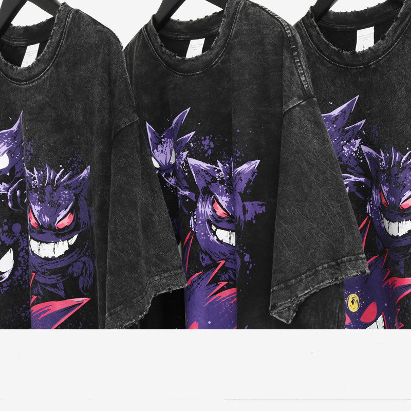 Vintage Oversized Hip-Hop Band Print Men’s T-Shirt