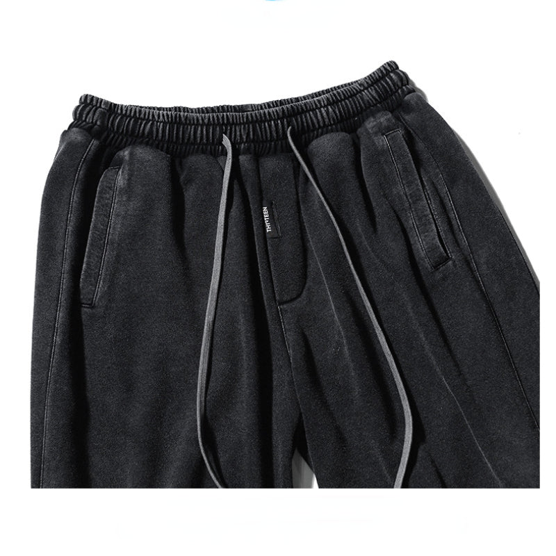 Black Retro Streetwear Shorts