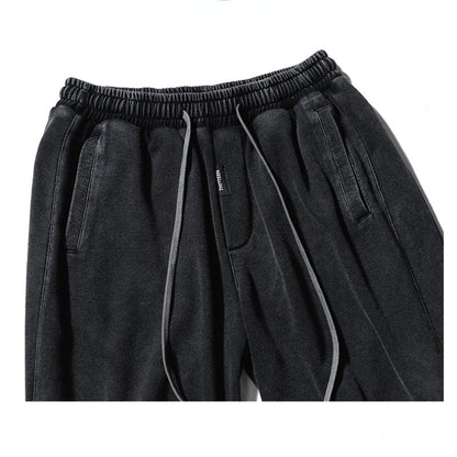 Black Retro Streetwear Shorts