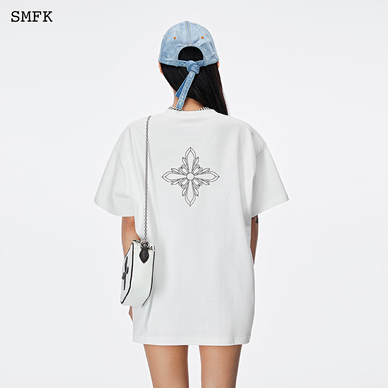 SMFK Women's Oversized Cotton Short Sleeve T-Shirt