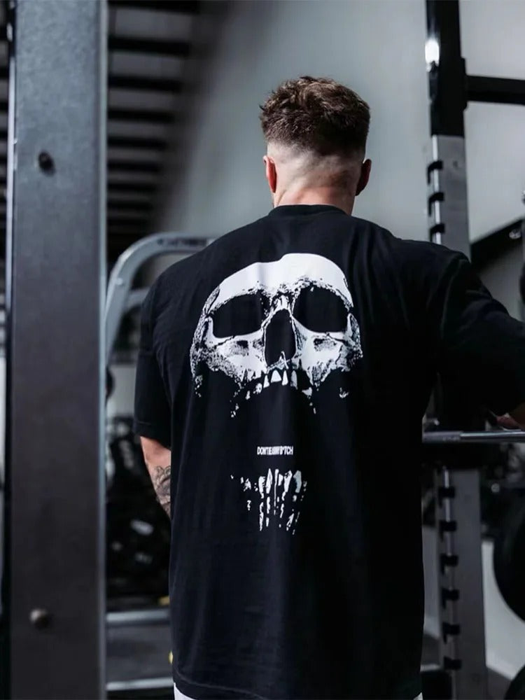 2024 Men's Oversized Cotton Gym Fitness T-shirt