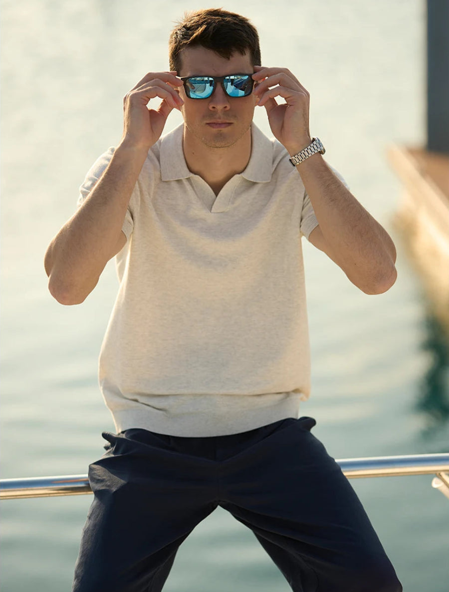 Fine Knit Summer Polo Shirt