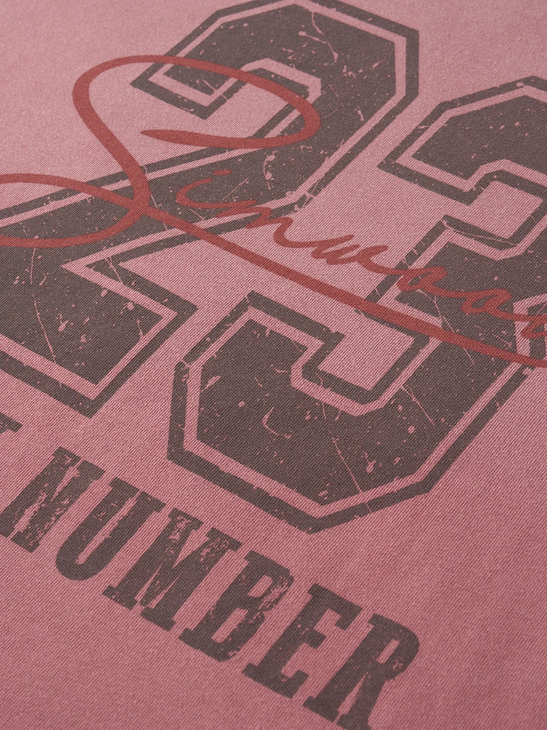 Vintage Washed Distressed Lucky Number Boxy Tee