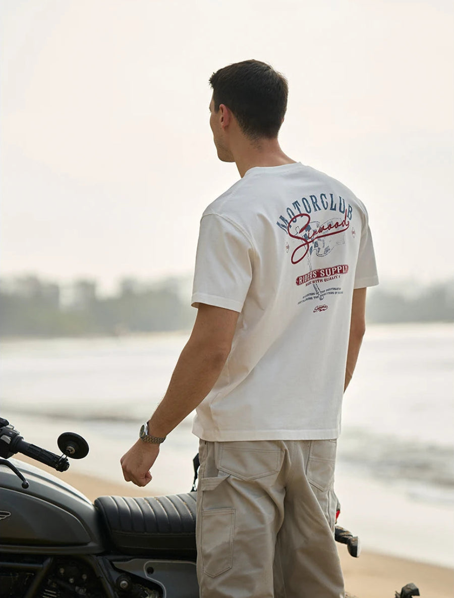 Heavyweight Oversized "Motorclub" Graphic Tee