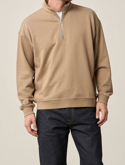 Heavyweight Stand Collar Half-Zip Pullover