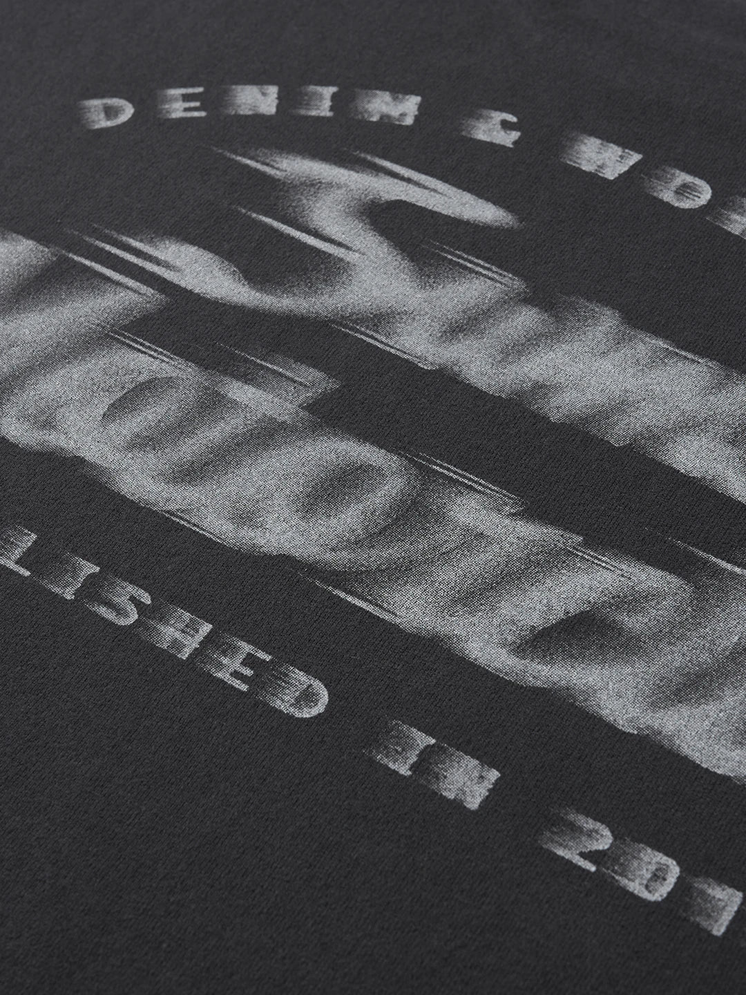 Vintage Washed Motorclub Letter Print Tee