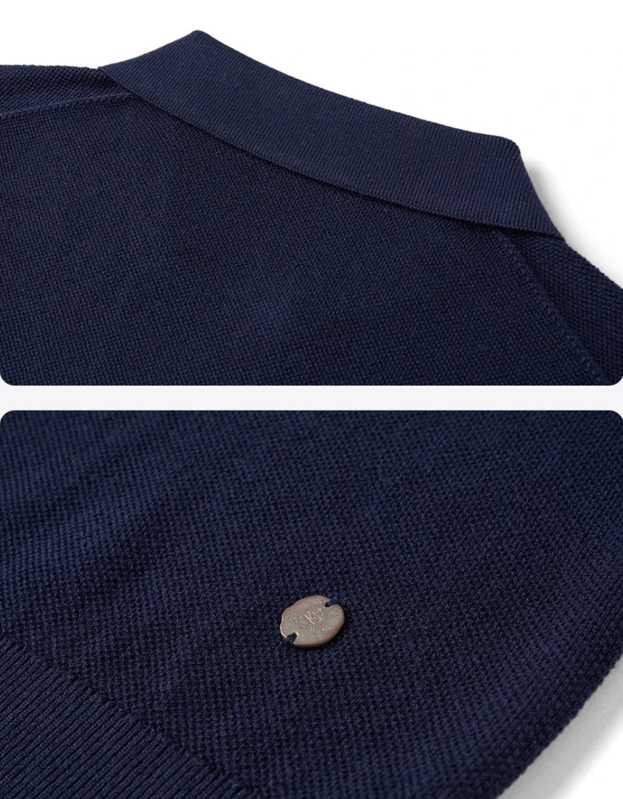 Fine Knit Summer Polo Shirt