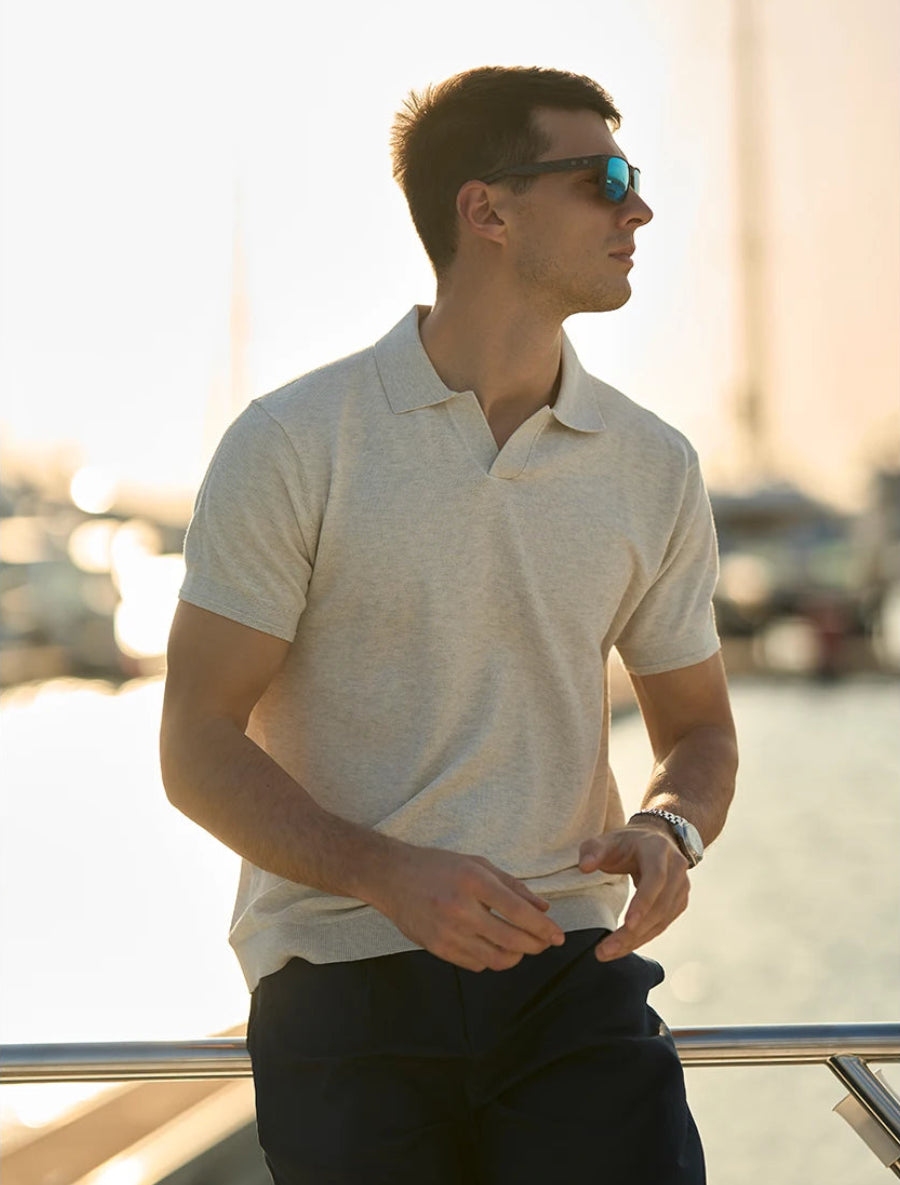 Fine Knit Summer Polo Shirt