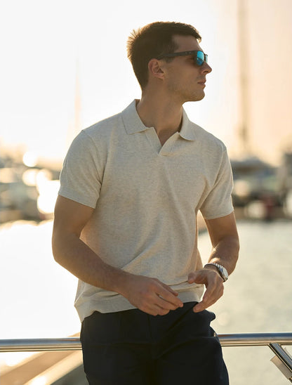 Fine Knit Summer Polo Shirt
