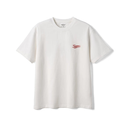 Vintage Washed Motorclub Letter Print Tee