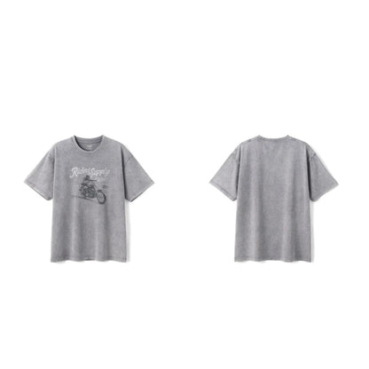 Vintage Washed Motorcycle Graphic Tee