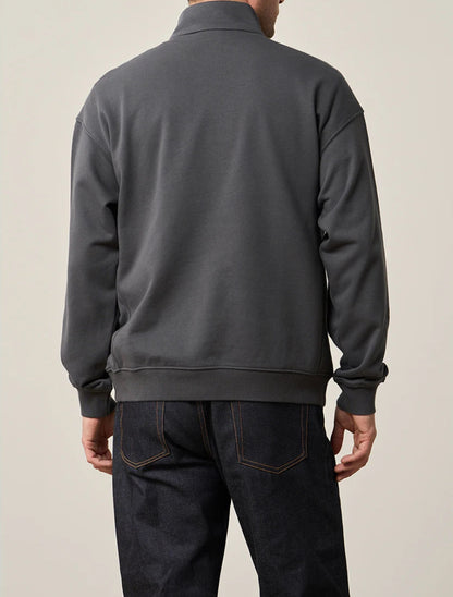 Heavyweight Stand Collar Half-Zip Pullover