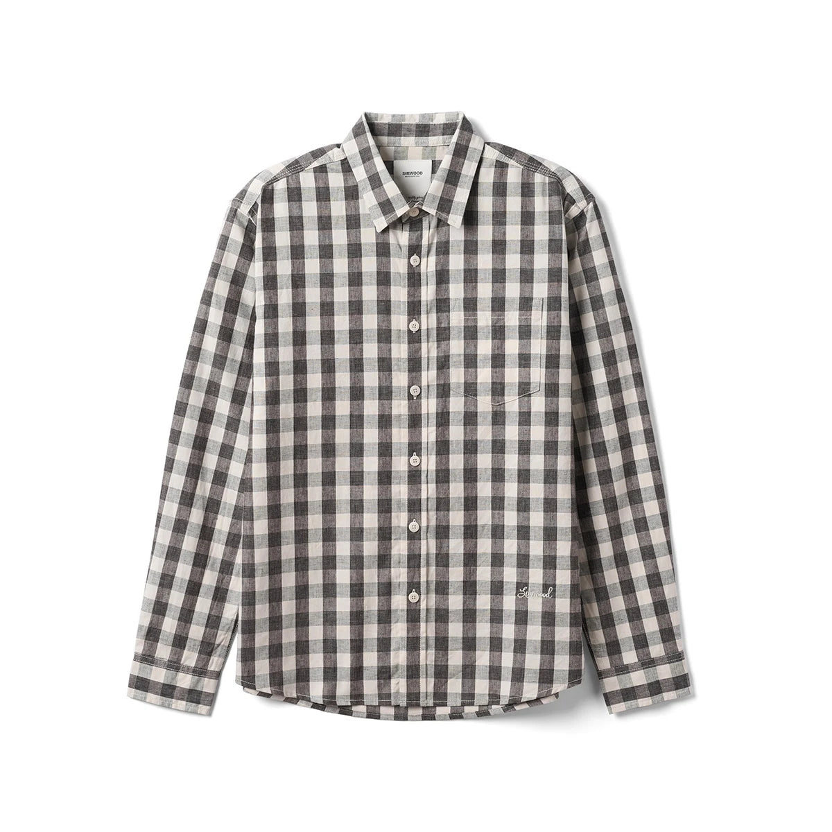 Oversized Linen-Cotton Plaid Casual Shirt
