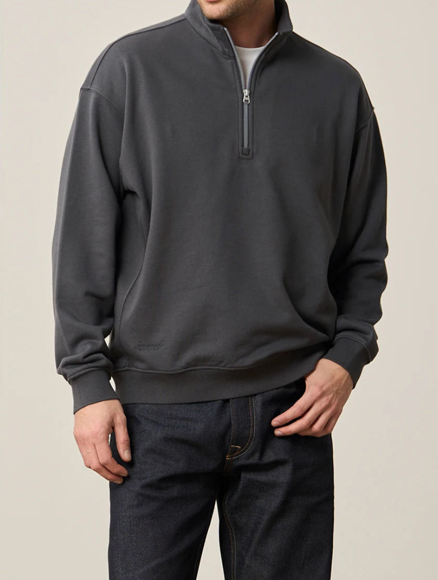 Heavyweight Stand Collar Half-Zip Pullover