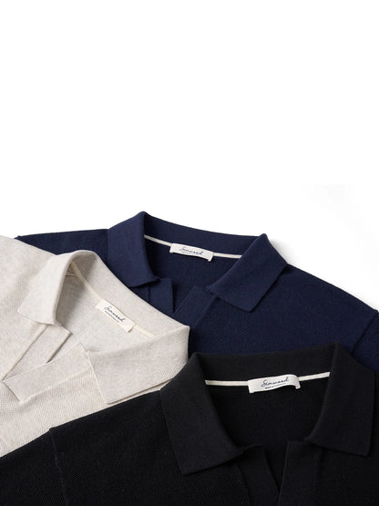 Fine Knit Summer Polo Shirt