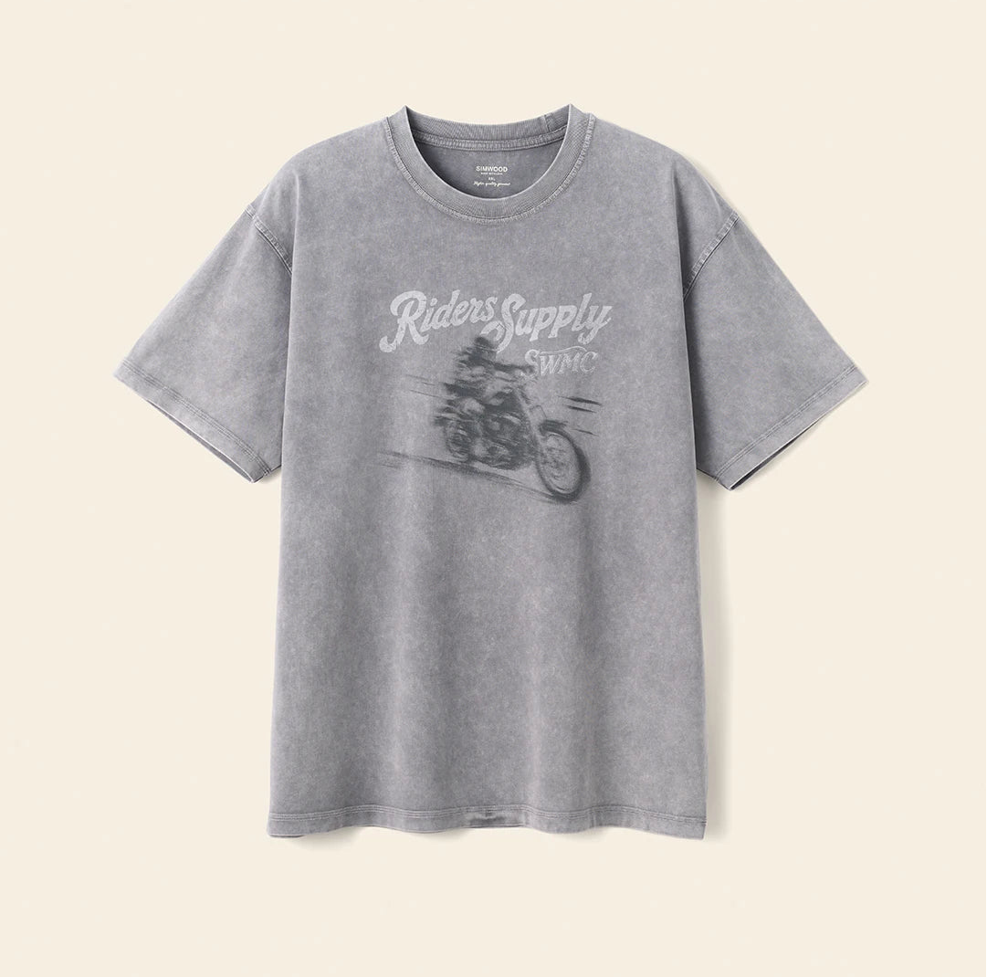 Vintage Washed Motorcycle Graphic Tee