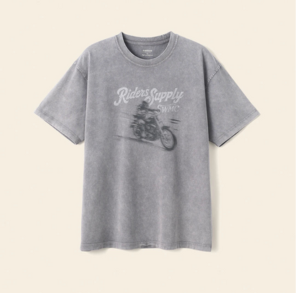 Vintage Washed Motorcycle Graphic Tee