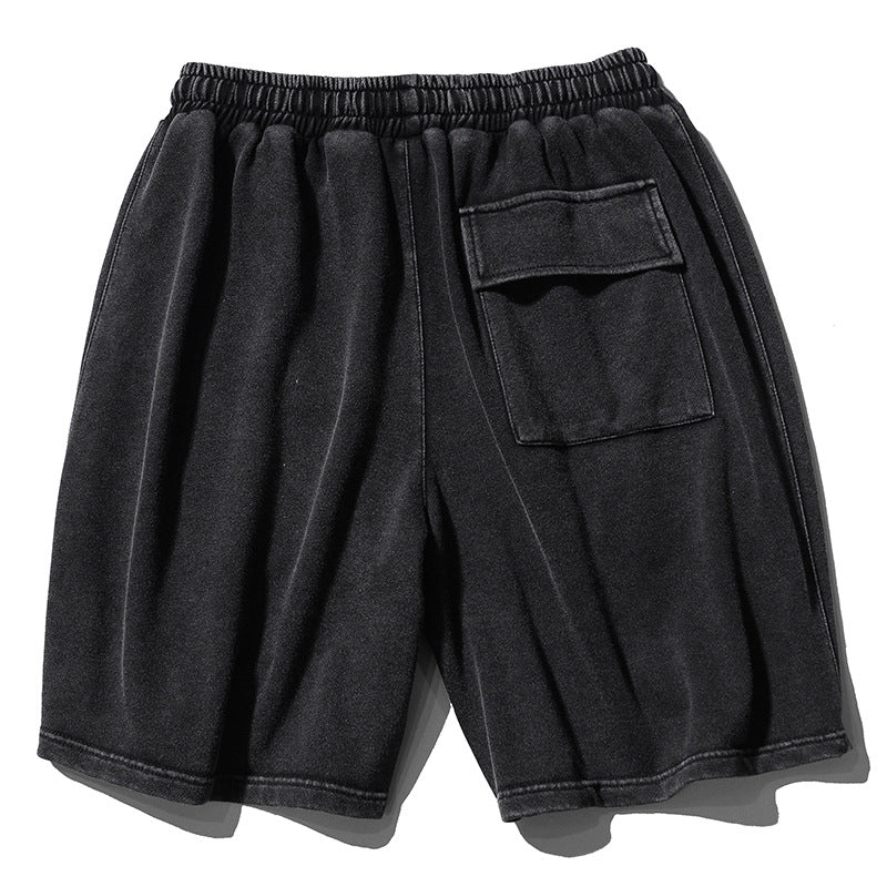 Black Retro Streetwear Shorts
