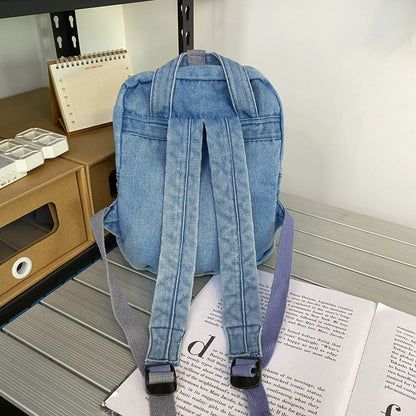 Cute Small Denim Backpacks for Women and Girls
